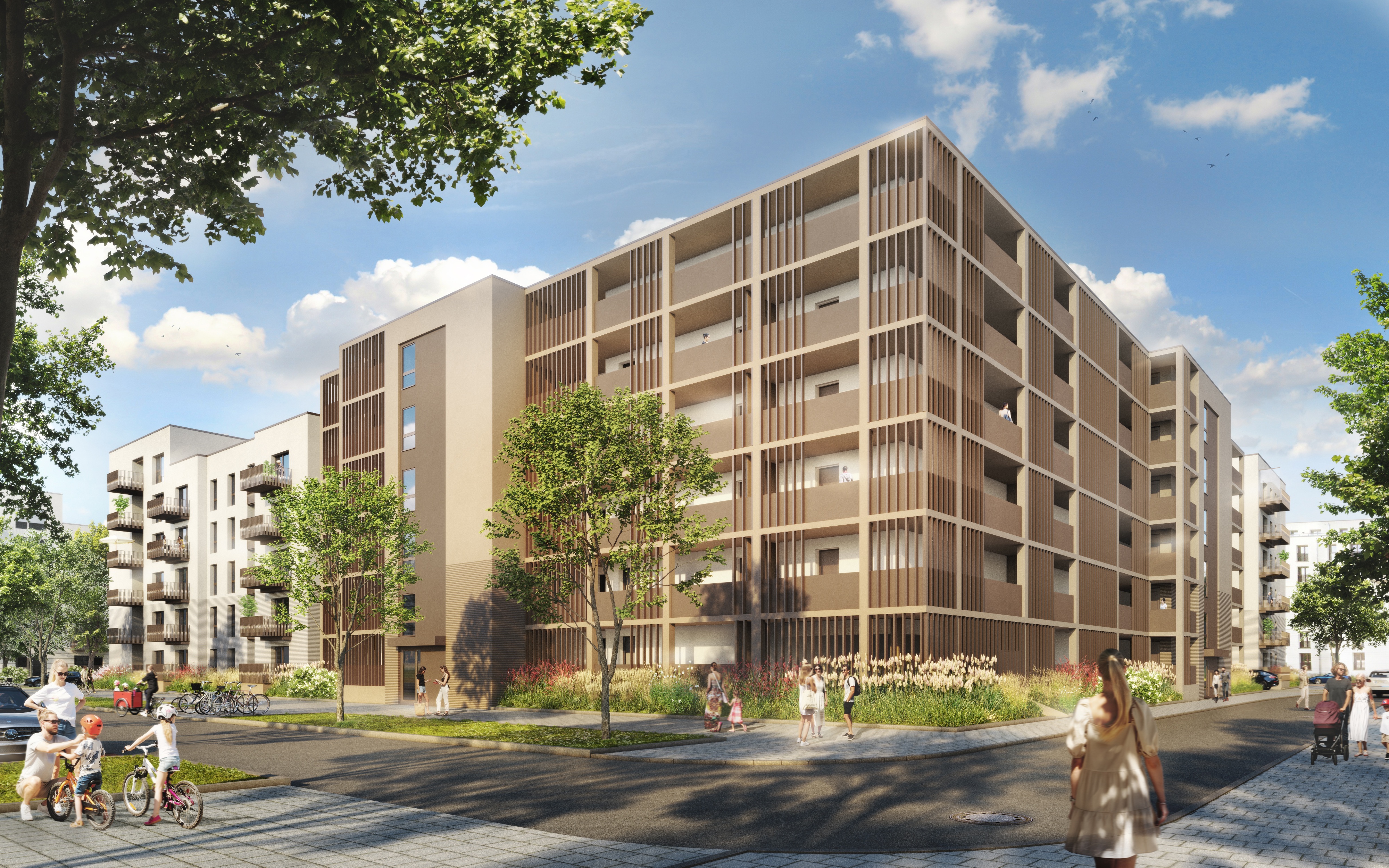 Neubau von 1 MFH mit 167 WE mit Tiefgarage im Düsseldorfer Grafental